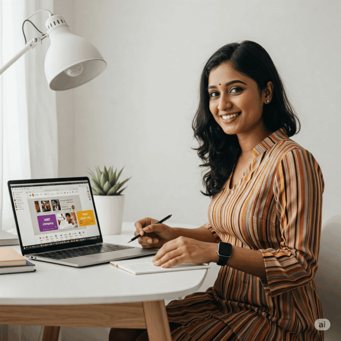 Tamil primary student learning online in Singapore