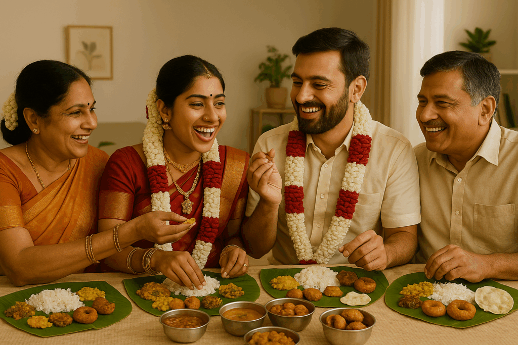 Tamil family dinner newly married
