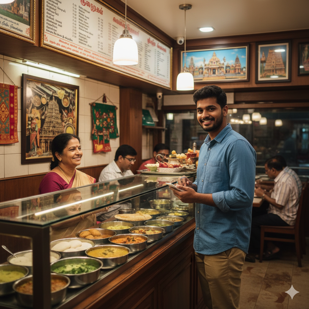 Polite Tamil phrases for ordering food